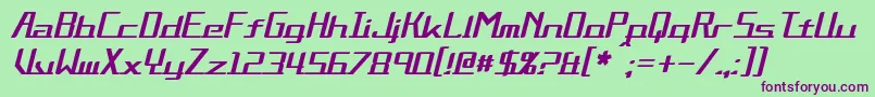 Шрифт AlternationItalic – фиолетовые шрифты на зелёном фоне