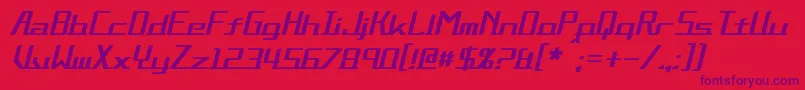 Шрифт AlternationItalic – фиолетовые шрифты на красном фоне