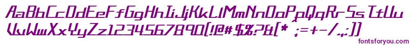 AlternationItalic-Schriftart – Violette Schriften auf weißem Hintergrund