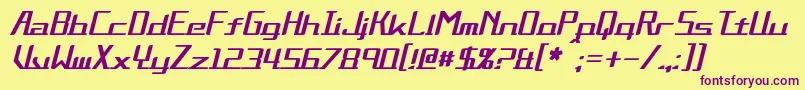 AlternationItalic Font – Purple Fonts on Yellow Background