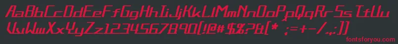 AlternationItalic Font – Red Fonts on Black Background