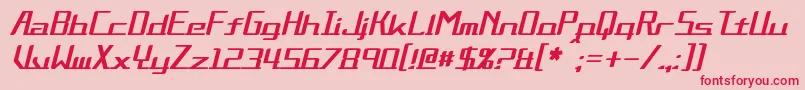 AlternationItalic Font – Red Fonts on Pink Background