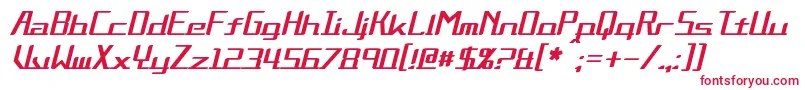 AlternationItalic-fontti – punaiset fontit valkoisella taustalla
