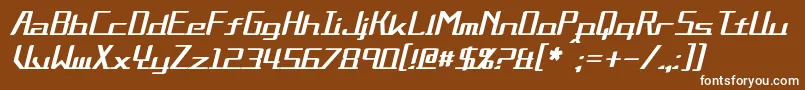 Шрифт AlternationItalic – белые шрифты на коричневом фоне