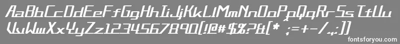 AlternationItalic Font – White Fonts on Gray Background