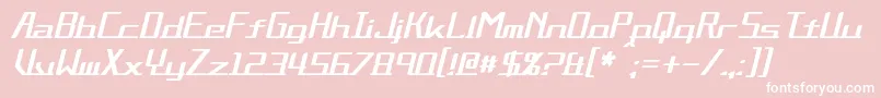 AlternationItalic Font – White Fonts on Pink Background