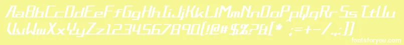 フォントAlternationItalic – 黄色い背景に白い文字