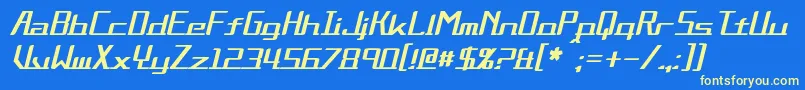 AlternationItalic Font – Yellow Fonts on Blue Background