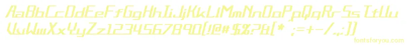 AlternationItalic-Schriftart – Gelbe Schriften