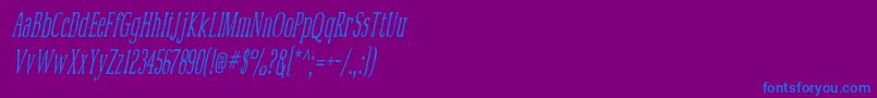 Mcfoodpoisoning4 Font – Blue Fonts on Purple Background