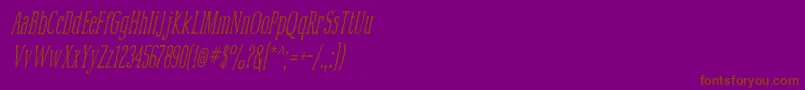 Mcfoodpoisoning4 Font – Brown Fonts on Purple Background