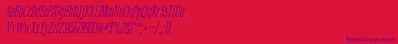 Mcfoodpoisoning4-Schriftart – Violette Schriften auf rotem Hintergrund