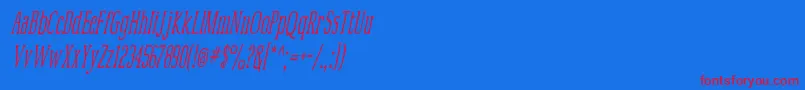 Mcfoodpoisoning4 Font – Red Fonts on Blue Background