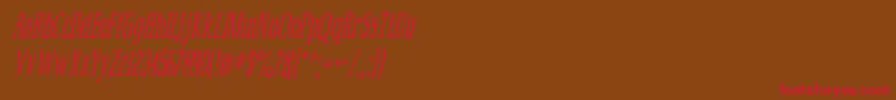 Mcfoodpoisoning4-Schriftart – Rote Schriften auf braunem Hintergrund