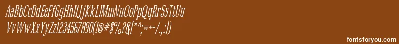 フォントMcfoodpoisoning4 – 茶色の背景に白い文字