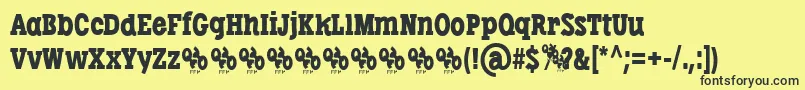 LibertatusRegFfp Font – Black Fonts on Yellow Background