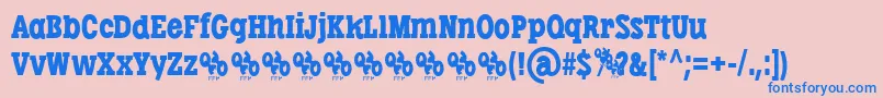 LibertatusRegFfp Font – Blue Fonts on Pink Background