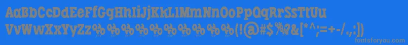 LibertatusRegFfp Font – Gray Fonts on Blue Background