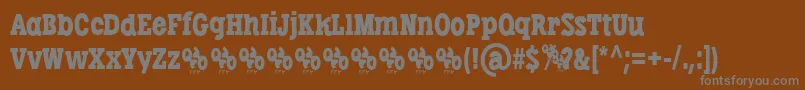 フォントLibertatusRegFfp – 茶色の背景に灰色の文字