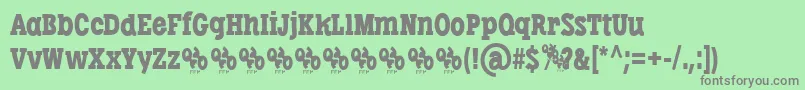 フォントLibertatusRegFfp – 緑の背景に灰色の文字
