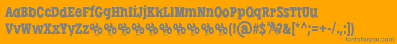LibertatusRegFfp Font – Gray Fonts on Orange Background
