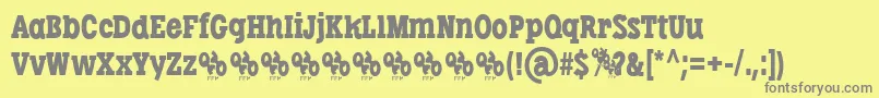 LibertatusRegFfp Font – Gray Fonts on Yellow Background