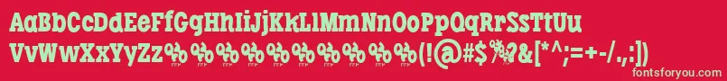 LibertatusRegFfp Font – Green Fonts on Red Background