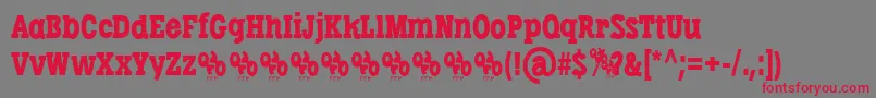 LibertatusRegFfp Font – Red Fonts on Gray Background