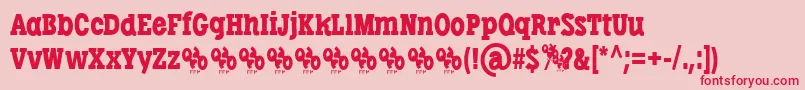 LibertatusRegFfp Font – Red Fonts on Pink Background