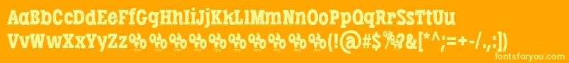 LibertatusRegFfp Font – Yellow Fonts on Orange Background