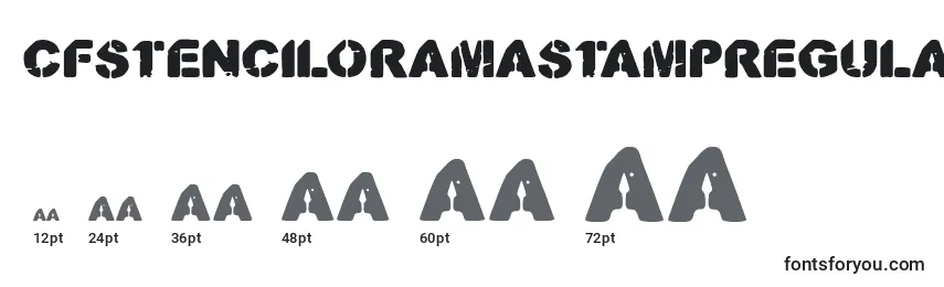 Размеры шрифта CfstenciloramastampRegular