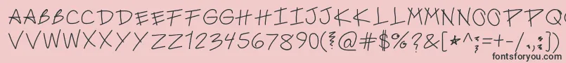 Fonte FckMeHarder – fontes pretas em um fundo rosa