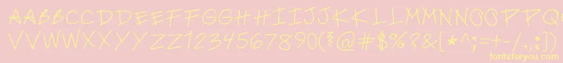 FckMeHarder Font – Yellow Fonts on Pink Background