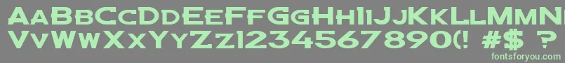 Denbronccust Font – Green Fonts on Gray Background