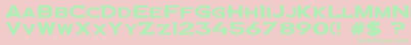 Denbronccust Font – Green Fonts on Pink Background