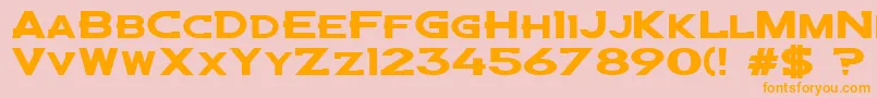 Denbronccust Font – Orange Fonts on Pink Background