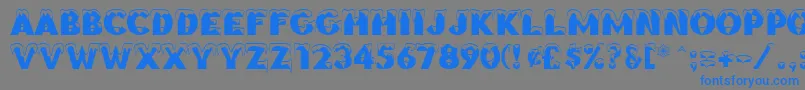 BrrrrrRegular Font – Blue Fonts on Gray Background