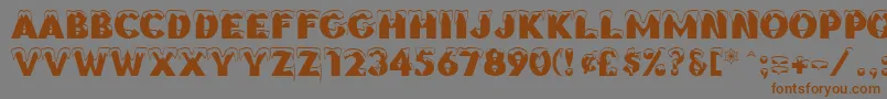 BrrrrrRegular Font – Brown Fonts on Gray Background