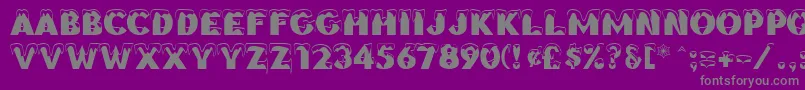 BrrrrrRegular Font – Gray Fonts on Purple Background