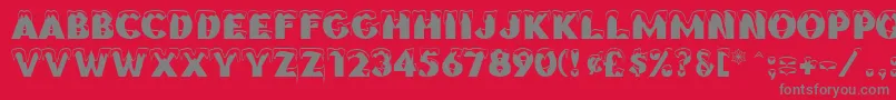 BrrrrrRegular Font – Gray Fonts on Red Background