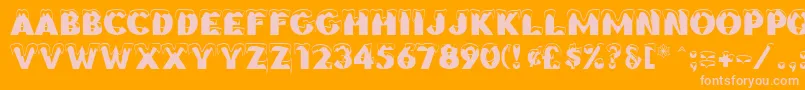 BrrrrrRegular Font – Pink Fonts on Orange Background