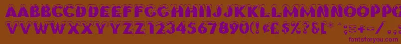 BrrrrrRegular Font – Purple Fonts on Brown Background