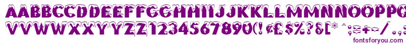 BrrrrrRegular Font – Purple Fonts on White Background