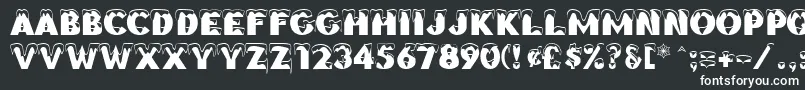 BrrrrrRegular Font – White Fonts on Black Background