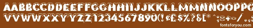 BrrrrrRegular Font – White Fonts on Brown Background