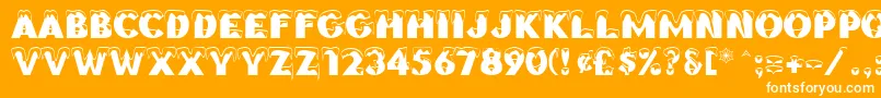 BrrrrrRegular Font – White Fonts on Orange Background