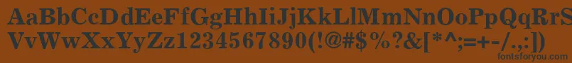 ExemplaryBold-fontti – mustat fontit ruskealla taustalla