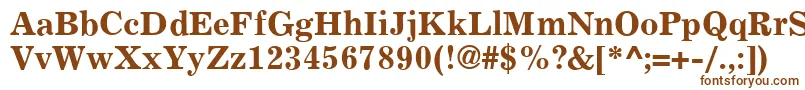 ExemplaryBold-fontti – ruskeat fontit valkoisella taustalla