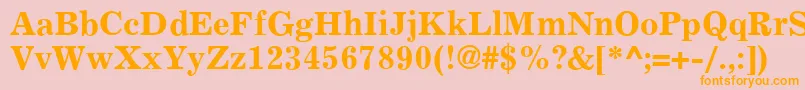 ExemplaryBold Font – Orange Fonts on Pink Background