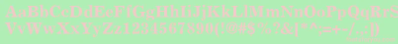 フォントExemplaryBold – 緑の背景にピンクのフォント